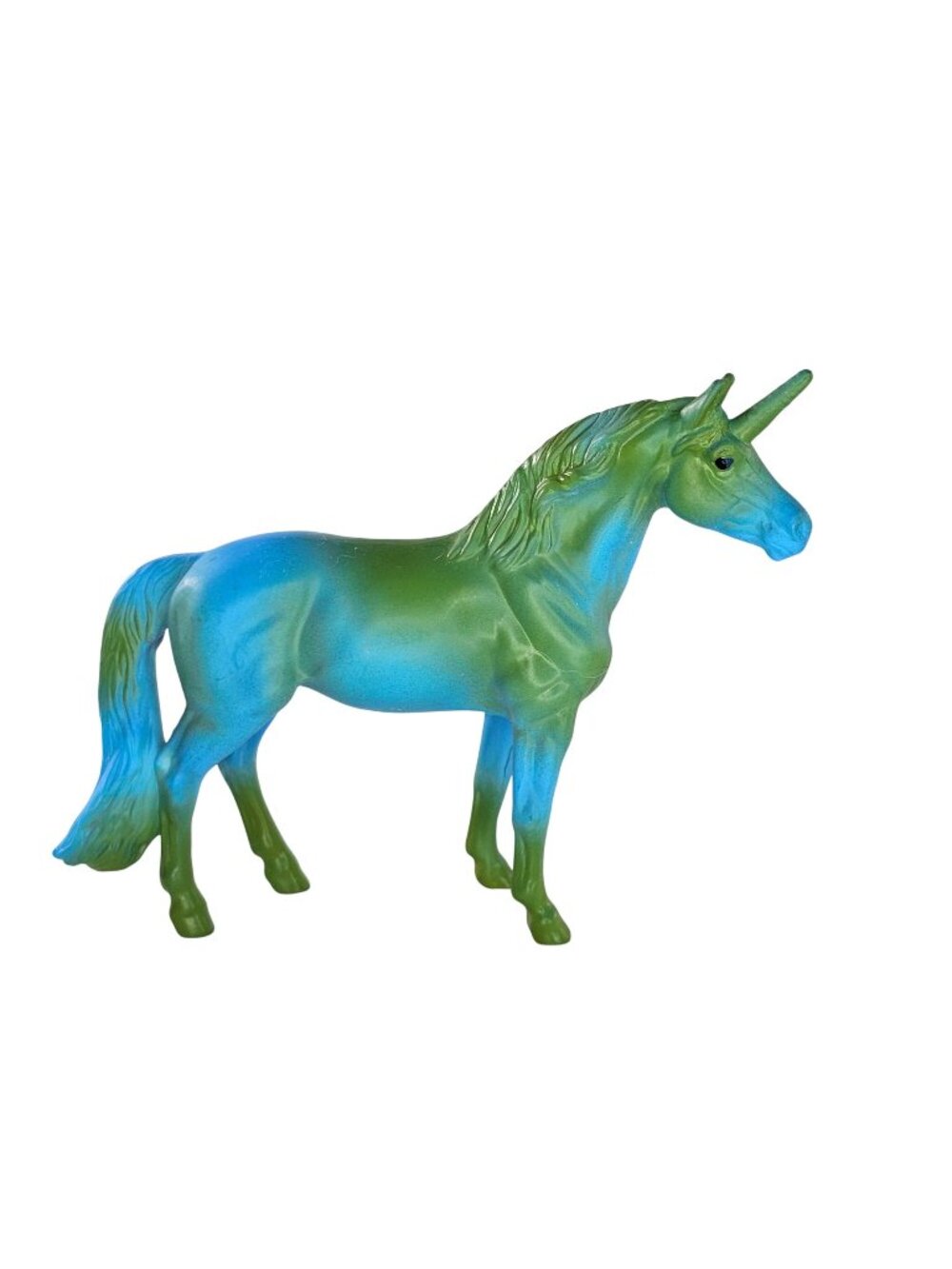 Breyer Stablemate Unicorn Swirl Lime Sublime Warmblood Mare Blue Green #6912